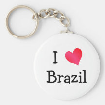 I Love Brazil Keychains
