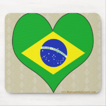 I Love Brazil Mouse Mat