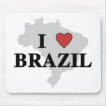 I Love Brazil Mouse Pad