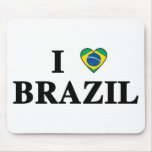 I Love Brazil Mouse Pads