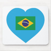 I Love Brazil Mouse Pads