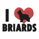 I Love Briards Embroidered Shirt (Polo) embroidered shirts