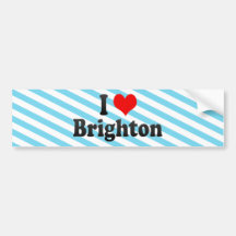 I Love Brighton, United Kingdom Bumper Sticker