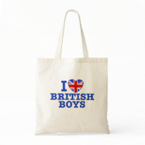 I Love British Boys Canvas Bags