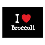 I love Broccoli heart T-Shirt Post Cards