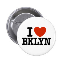 I Love Brooklyn Pinback Buttons