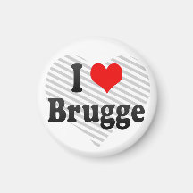 I Love Brugge, Belgium Fridge Magnet