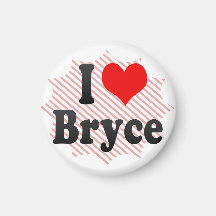 I love Bryce Fridge Magnets