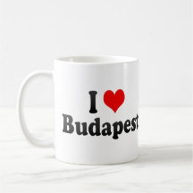 I Love Budapest, Hungary Coffee Mugs