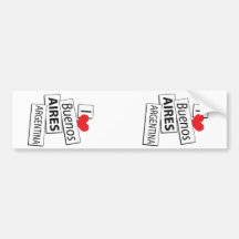 I Love Buenos Aires Bumper Stickers