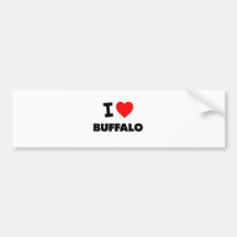 I Love Buffalo Bumper Sticker