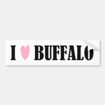 I Love Buffalo Bumper Sticker