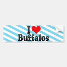 I Love Buffalos Bumper Stickers