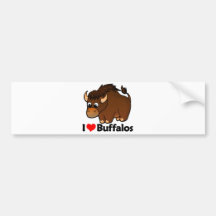I Love Buffalos Bumper Stickers