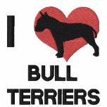 I Love Bull Terriers embroidered shirts