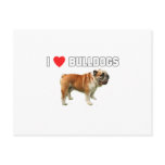 I Love Bulldogs Postcard