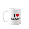 I love Bullfighting heart custom personalised mugs