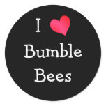 I Love Bumble Bees stickers