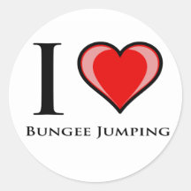 I Love Bungee Jumping Sticker