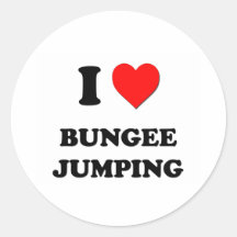 I Love Bungee Jumping Sticker