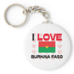 I Love Burkina Faso keychains