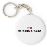 I Love Burkina Faso keychains