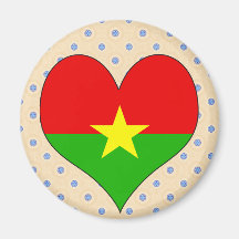 I Love Burkina Fridge Magnet