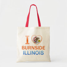 I Love Burnside, IL Tote Bag