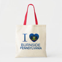 I Love Burnside, PA Canvas Bags