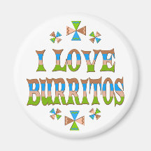 I Love Burritos Refrigerator Magnet