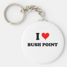 I Love Bush Point Keychain
