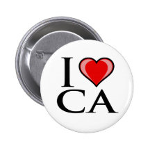 I Love CA - California Button