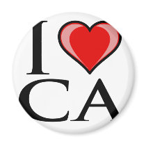 I Love CA - California Refrigerator Magnet