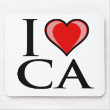 I Love CA - California Mouse Pads