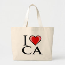I Love CA - California Tote Bag