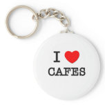 I Love Cafes keychains