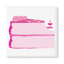 I Love Cake magnets