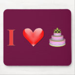 I Love Cake Mousepads