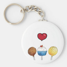 I love cake pops key chain
