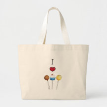 I love cake pops tote bags
