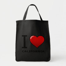 I LOVE CALIFORNIA CANVAS BAGS