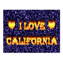 I love california fire and flames post cards