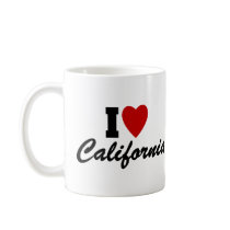 I Love California Coffee Mugs