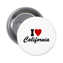 I Love California Pinback Button