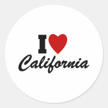 I Love California Sticker
