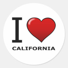 I LOVE CALIFORNIA STICKERS