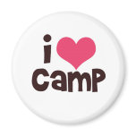 I Love Camp magnets