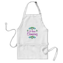 I Love Camping Apron