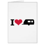 I love camping - caravan greeting cards
