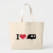 I love camping - caravan tote bag
